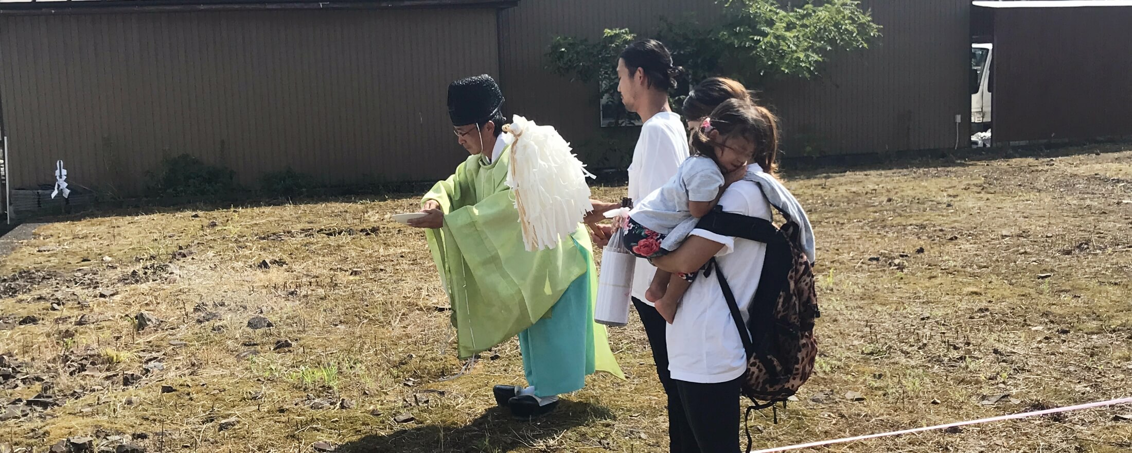 森住建の地鎮祭のようす